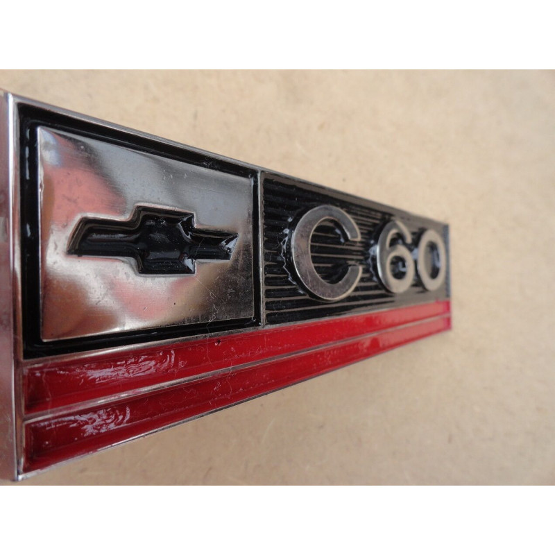 Emblema Lateral Chevrolet C-60 1967 a 1971 Cromado Original Usado