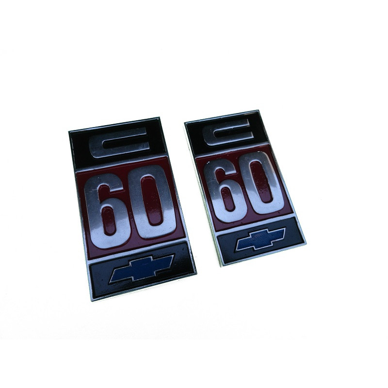Emblema C-60 Gasolina Original Caminhão Chevrolet  Usado - Par