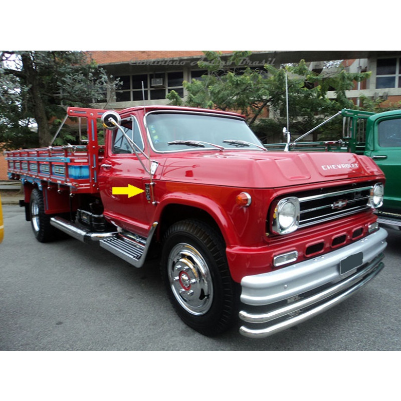 Emblema C-60 Gasolina Original Caminhão Chevrolet  Usado - Par