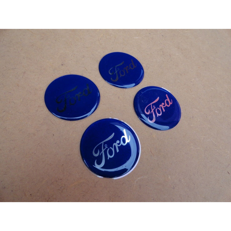 Emblema Calota Adesivo Ford Resinado 48mm - Jogo C/ 4