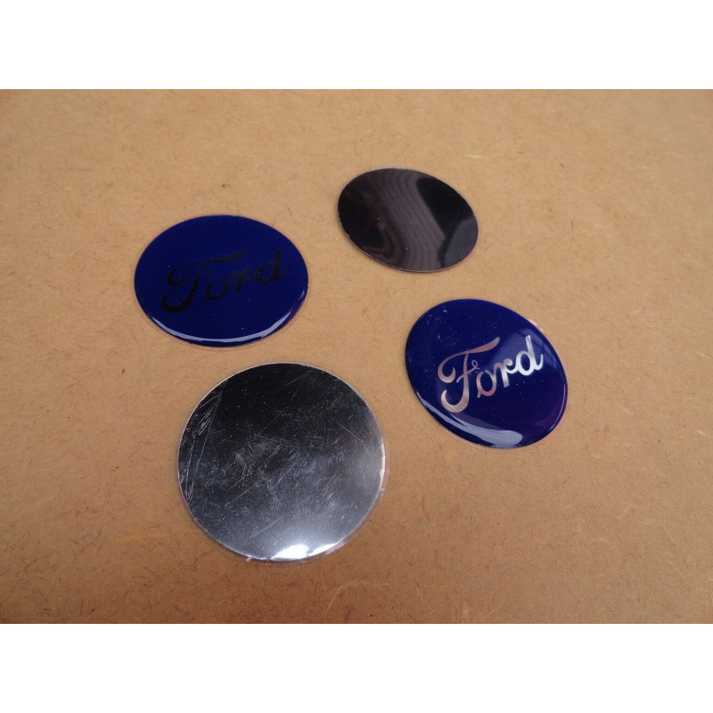 Emblema Calota Adesivo Ford Resinado 48mm - Jogo C/ 4