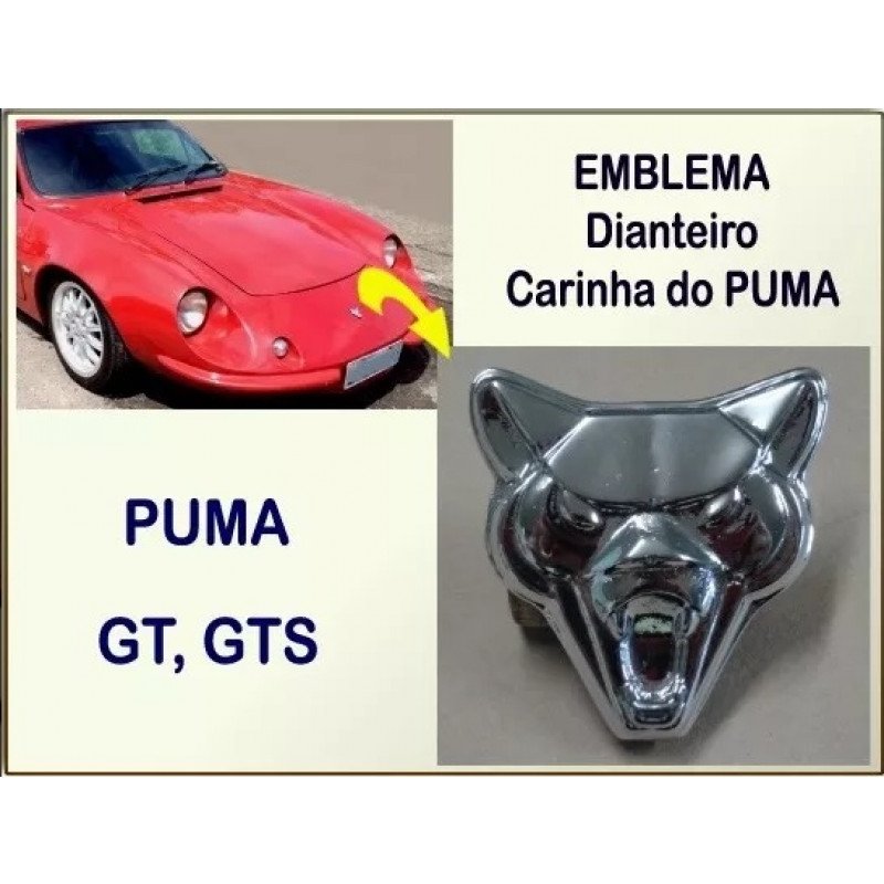 Emblema Capô Dianteiro Face Puma GT e GTS Cromado