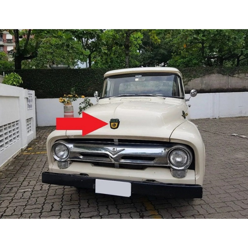 Emblema do Capô Ford F-100 1958 a 1961 Novo Brasileiro