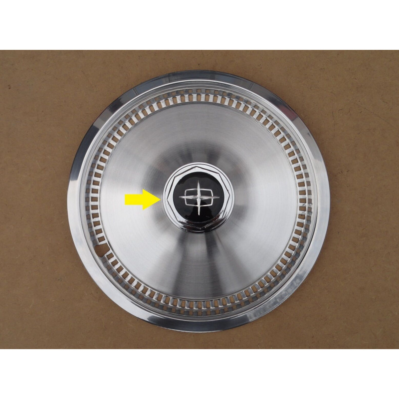 Emblema Central da Calota + Copo de Fixação Landau Galaxie LTD 1976 em diante - Jogo