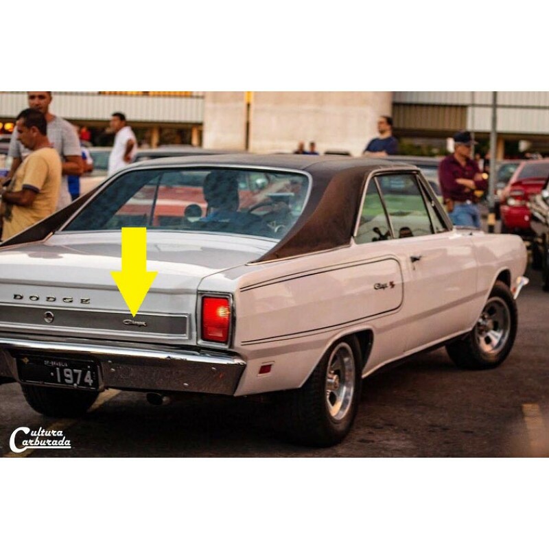 Emblema Charger Tampa Traseira Porta Malas Dodge Charger 1973 a 1975 Novo