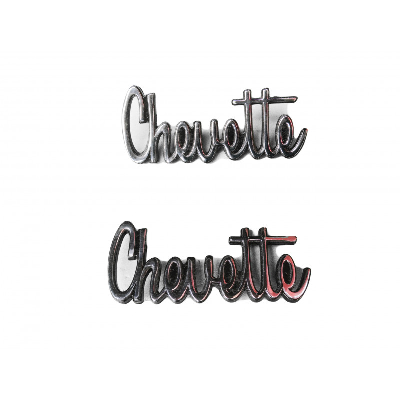 Emblema Chevette até 79 Capô e Traseira Original GM Restaurado Par