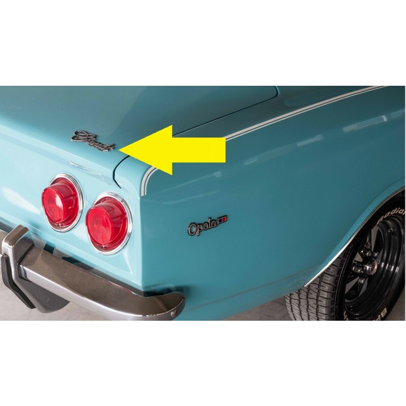 Emblema Chevrolet do Capo ou Tampa Traseira Opala e Caravan 1975 a 1979 Cromado Plástico Unitário