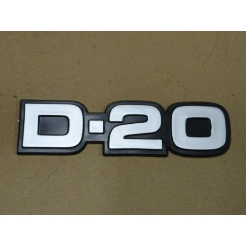Emblema D-20 85 à 94 Plástico Cinza