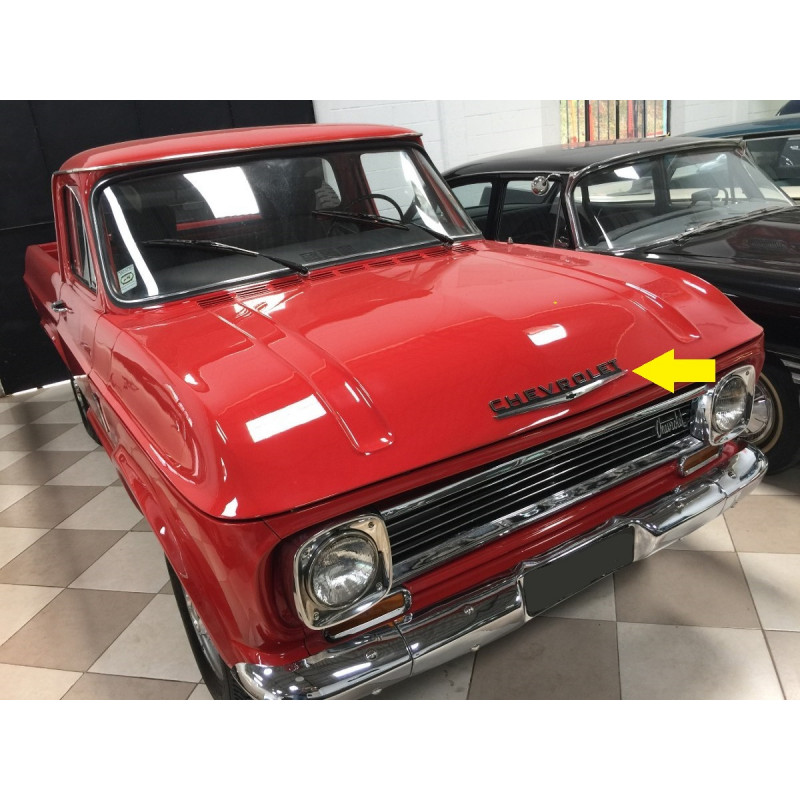 Emblema Chevrolet Capô C-10 C-14 C-15 Cromado