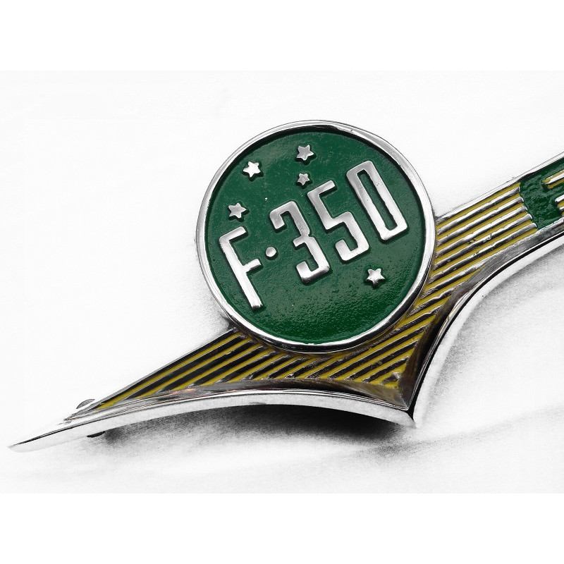 Emblema Lateral Ford F-350 58 à 61 Nacional Cromado Novo Par 