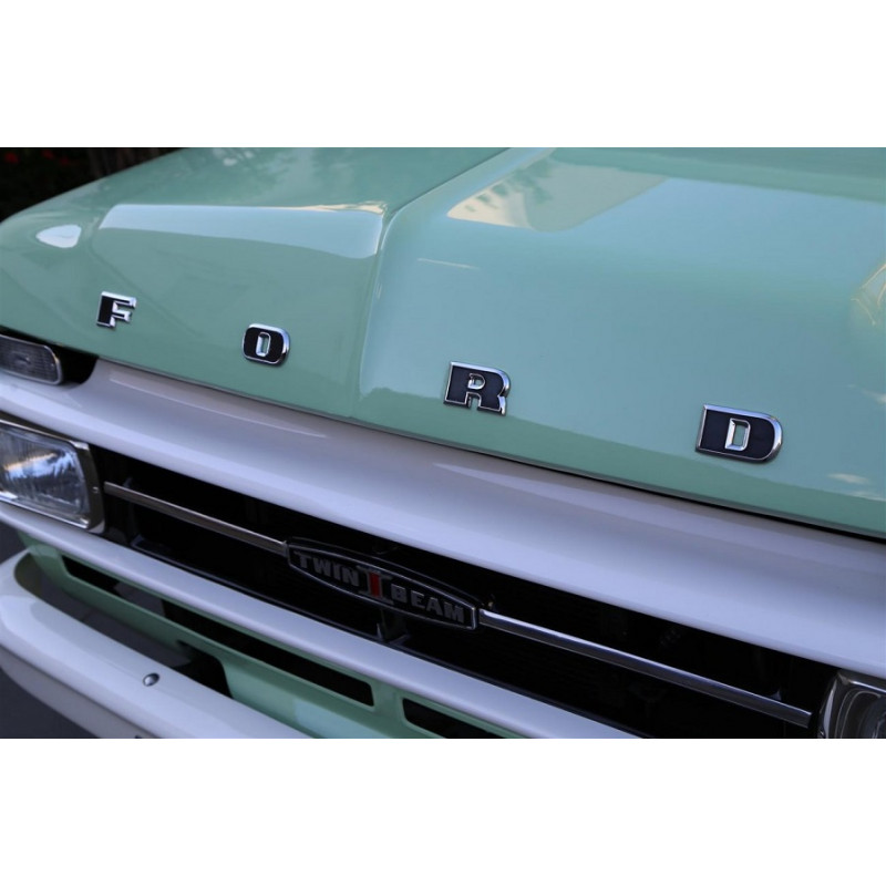 Emblema Ford Capô Letras F-100 F-350 F-600 Twin i Beam 1968 a 1971 - Jogo