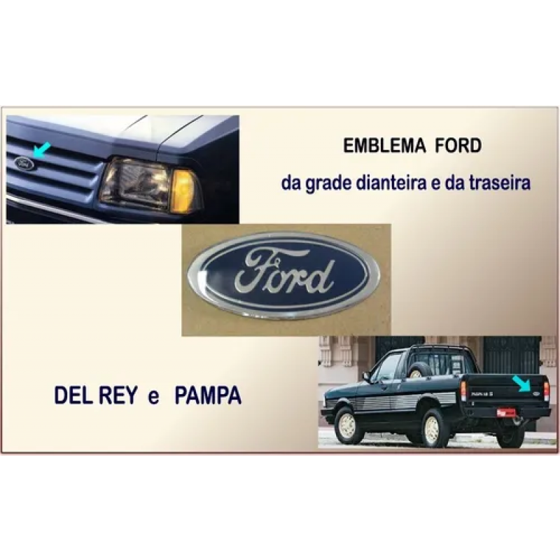 Emblema Ford Oval Pequeno