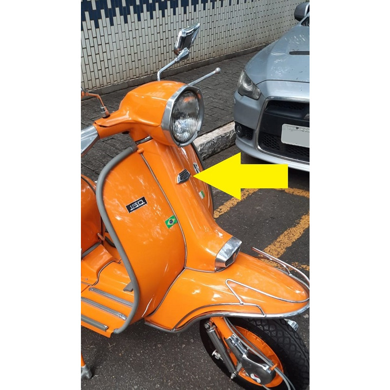 Emblema Escudo Gravata Frontal Lambretta Cynthia Novo Cromo