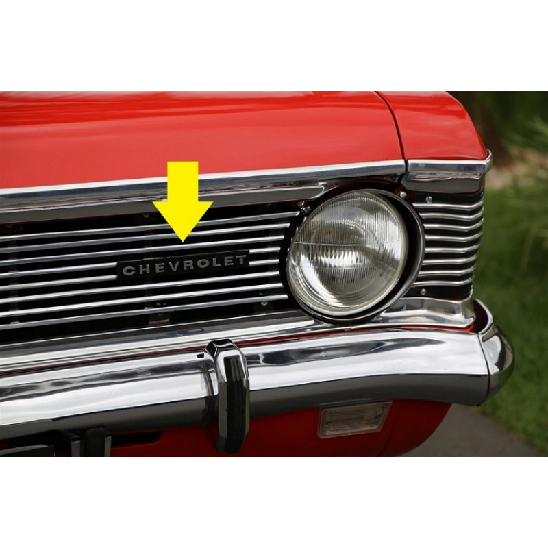 Emblema Chevrolet Grade Dianteira e Tampa Traseira Opala 1969 a 1974 - Unitário