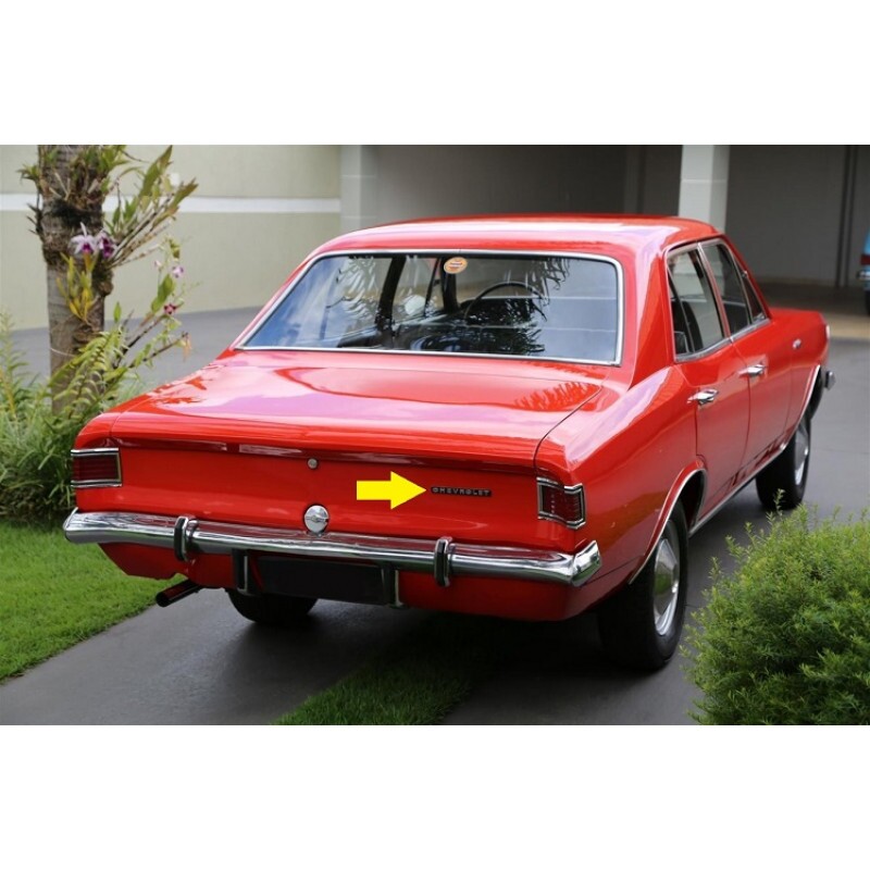 Emblema Chevrolet Grade Dianteira e Tampa Traseira Opala 1969 a 1974 - Unitário