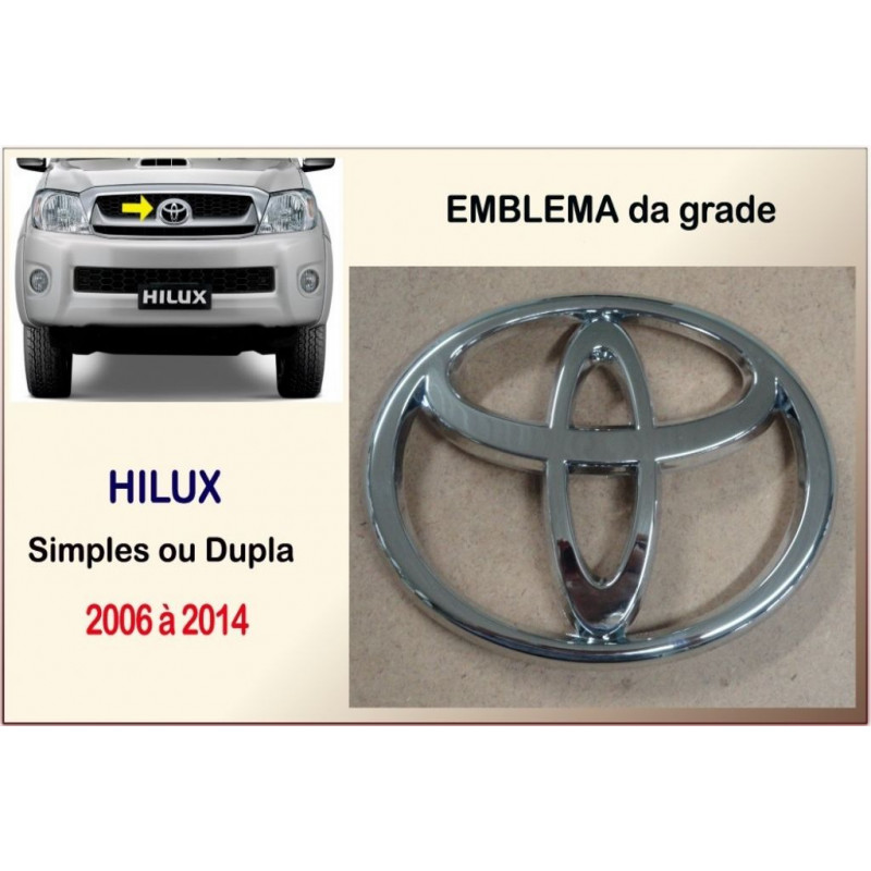 Emblema Grade Toyota Hilux 2006 à 2014