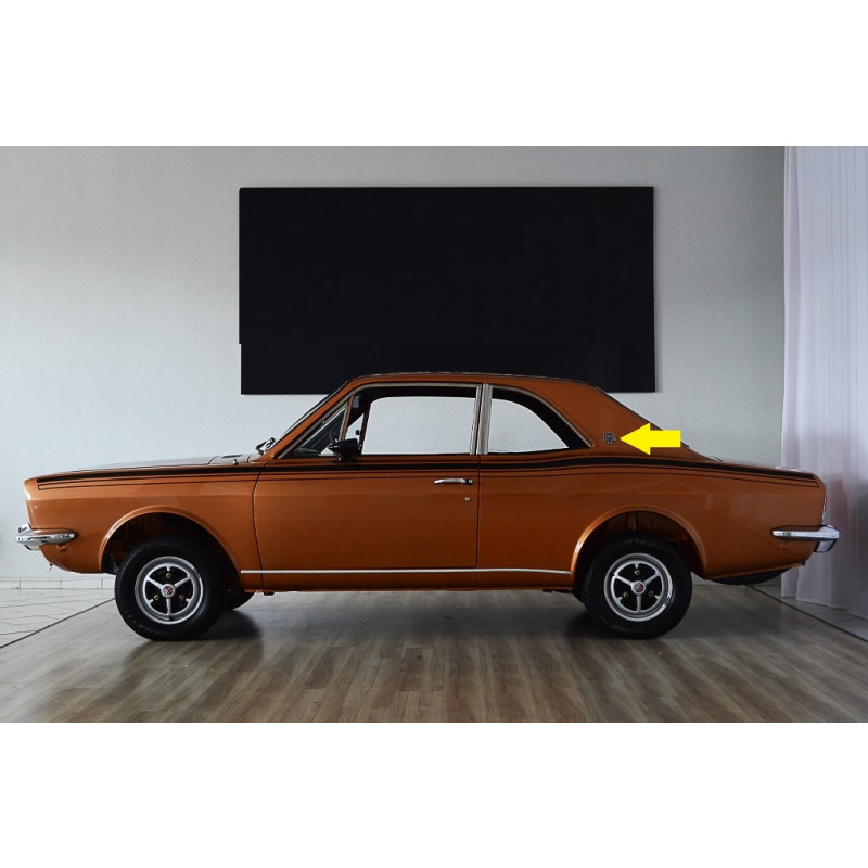 Emblema GT Coluna Lateral Traseira Corcel I GT 1973 a 1977