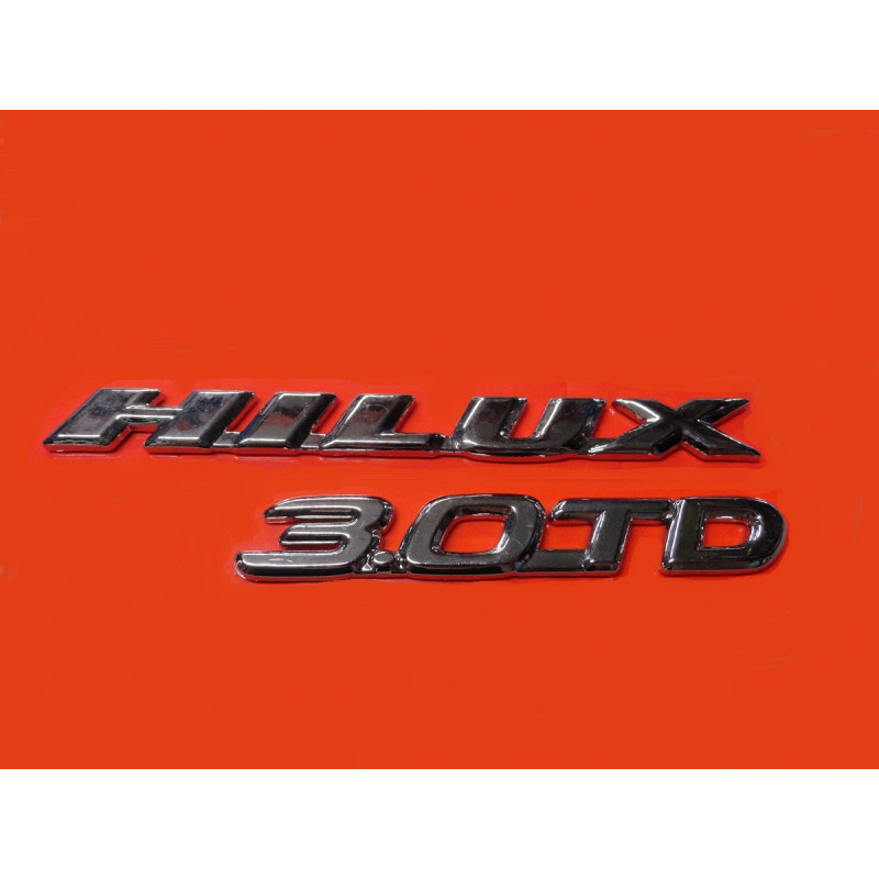 Emblema Hilux 3.0-TD Kit 2 Cromado Toyota 2002 á 2005