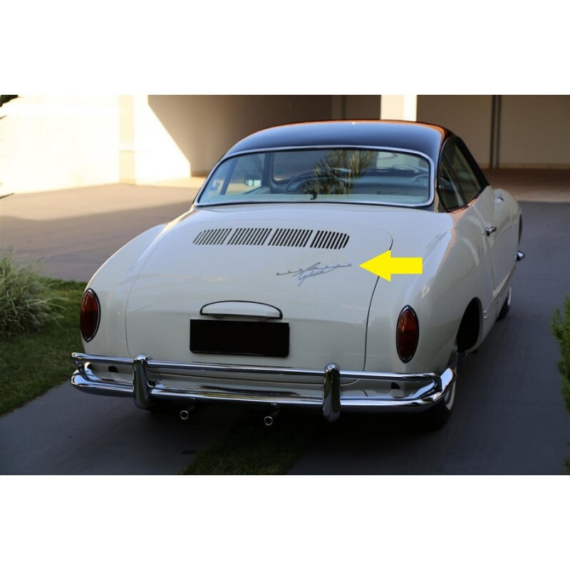Emblema Tampa Traseira Volkswagen Karmann Ghia Metal Cromado - Unitário