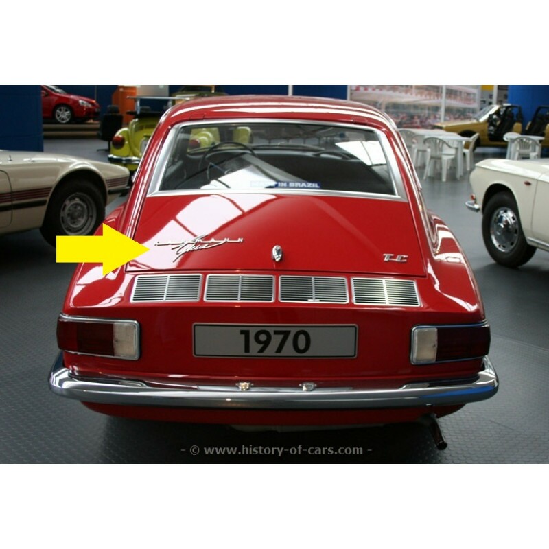 Emblema Tampa Traseira Volkswagen Karmann Ghia Metal Cromado - Unitário