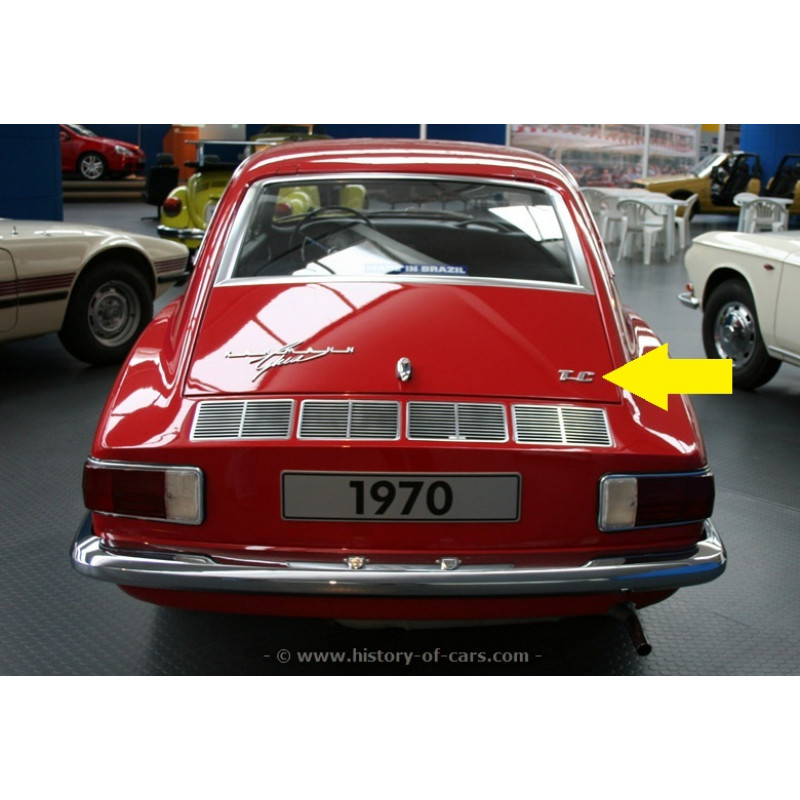 Emblema Karmann Ghia TC Tampa Traseira Cromado Metal Novo