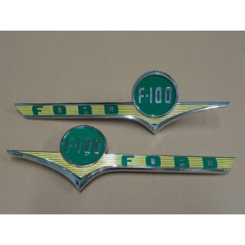 Emblema Ford Capô F-100 58 à 61 - Par