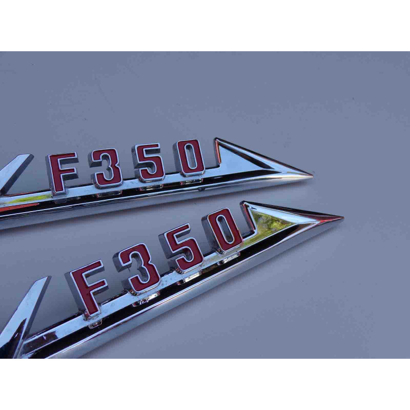 Emblema Lateral Capô Ford F-350 1965 a 1971 Original Par Usado