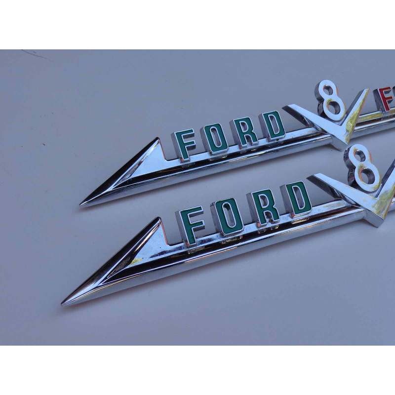 Emblema Lateral Capô Ford F-350 1965 a 1971 Original Par Usado