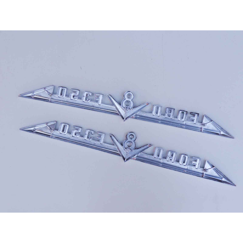 Emblema Lateral Capô Ford F-350 1965 a 1971 Original Par Usado