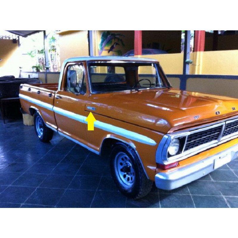 Emblema Lateral F-100 1980 a 1982 Reprodução Nova - Par