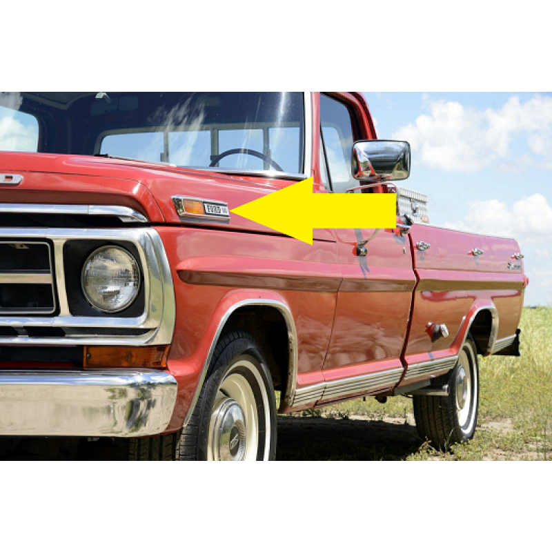Emblema Lateral Capô F-100 72 à 79 Esquerdo Original Usado