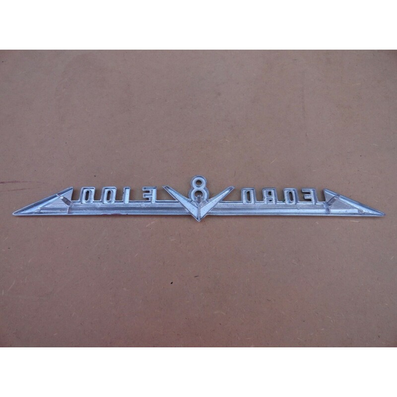 Emblema Lateral Capô F-100 V8 1965 a 1968 Original Cromado