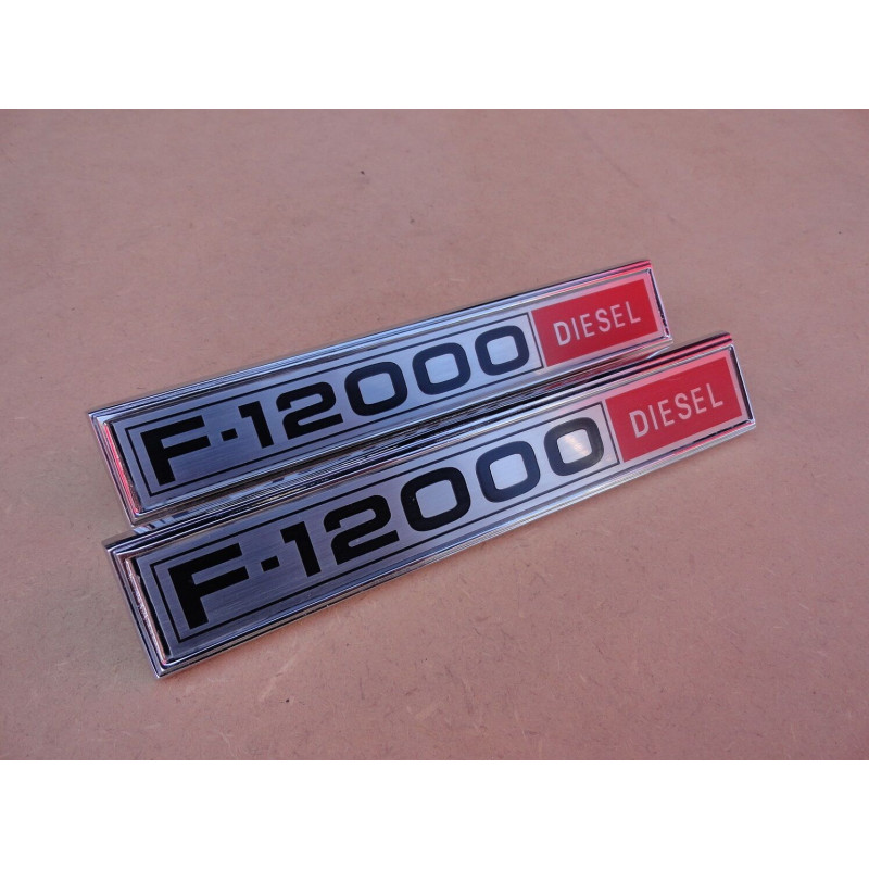 Emblema Lateral F-12000 Diesel 1980 a 1982 Reprodução - Par