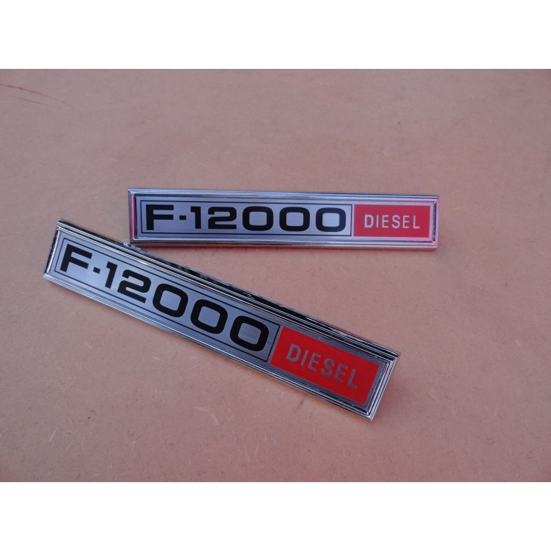 Emblema Lateral F-12000 Diesel 1980 a 1982 Reprodução - Par