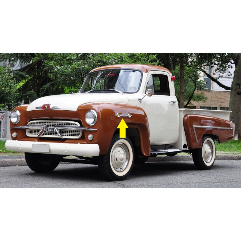 Emblema Lateral Paralama Chevrolet Brasil 3100 1958 a 1963 Par