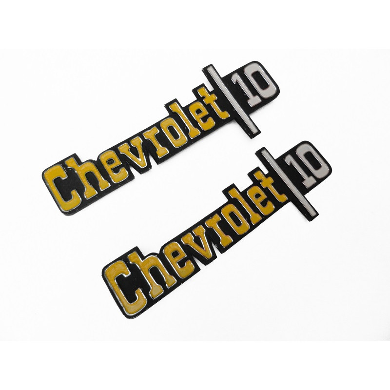 Emblema Lateral Paralama Chevrolet 10 Americano Usado Par