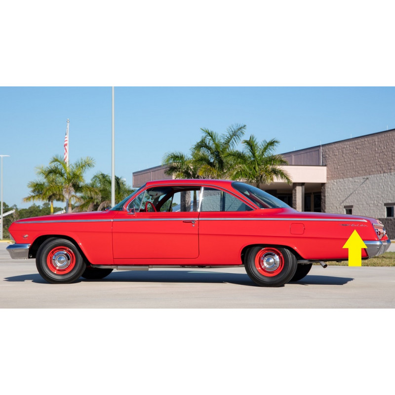 Emblema Lateral Traseira Chevrolet Bel Air 1962 Original