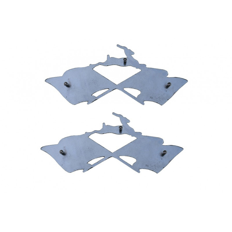 Emblema Bandeiras Lateral Traseira Impala 1961 Reprodução - Par