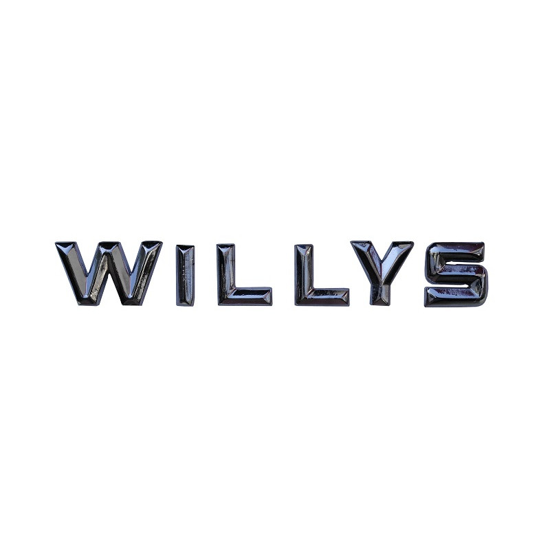 Emblema Letras Willys Traseiro Interlagos Cromado Novo Jogo