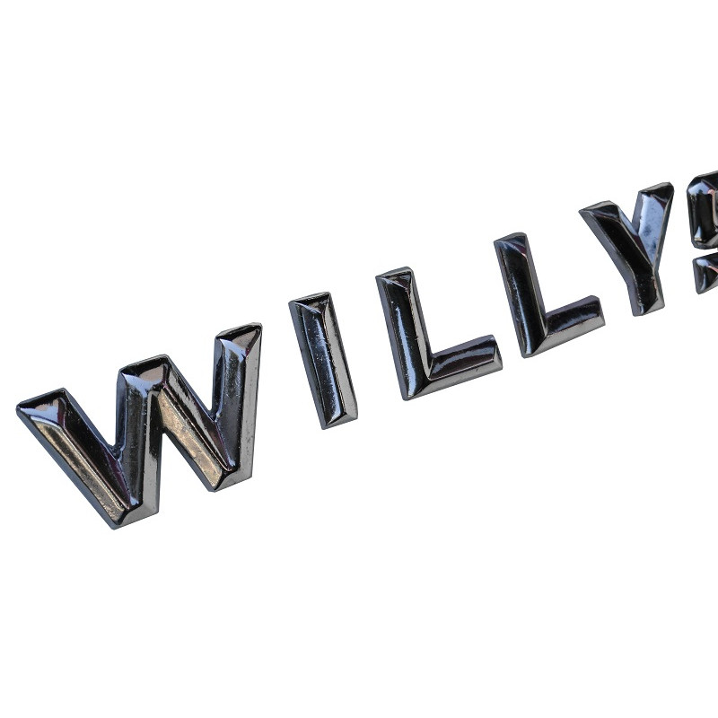 Emblema Letras Willys Traseiro Interlagos Cromado Novo Jogo