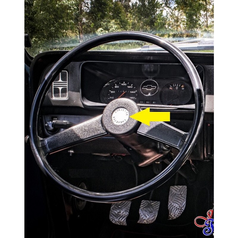 Emblema Logo Chapinha Centro Botão Buzina Volante Chevette Tubarão