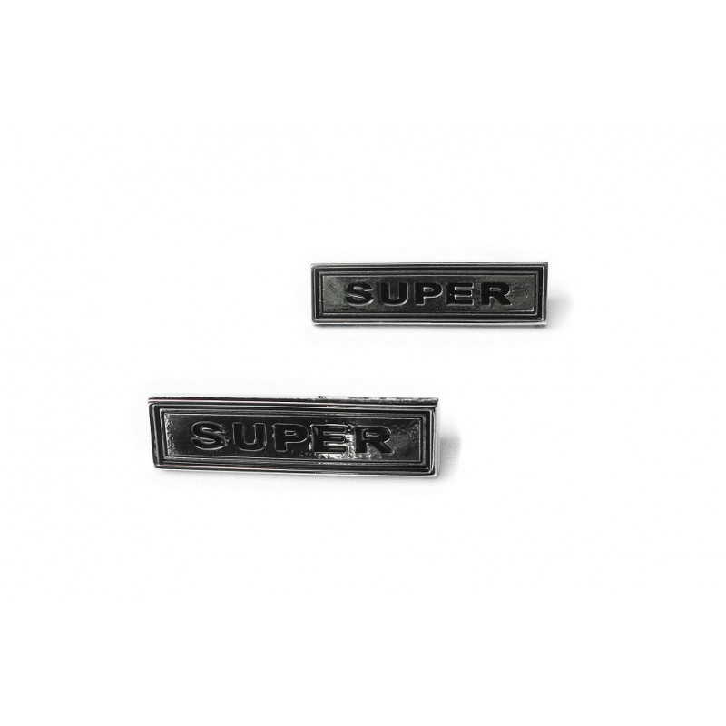 Emblema Lateral do Paralama Maverick Super Cromado Novo Par 