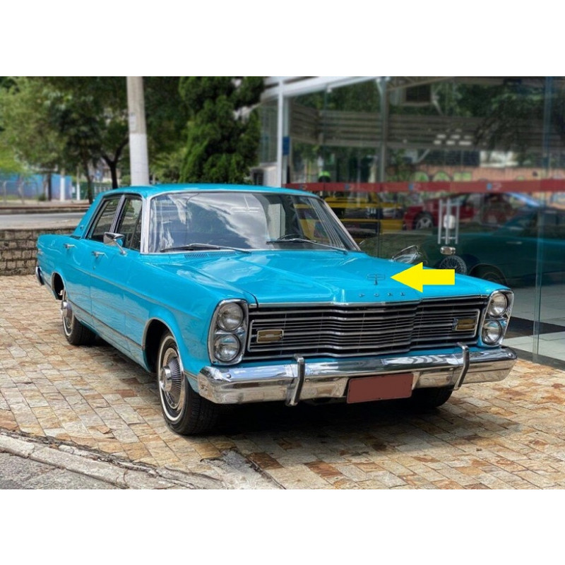 Emblema Mira Capô Landau LTD Galaxie 1973 a 1983 Nova