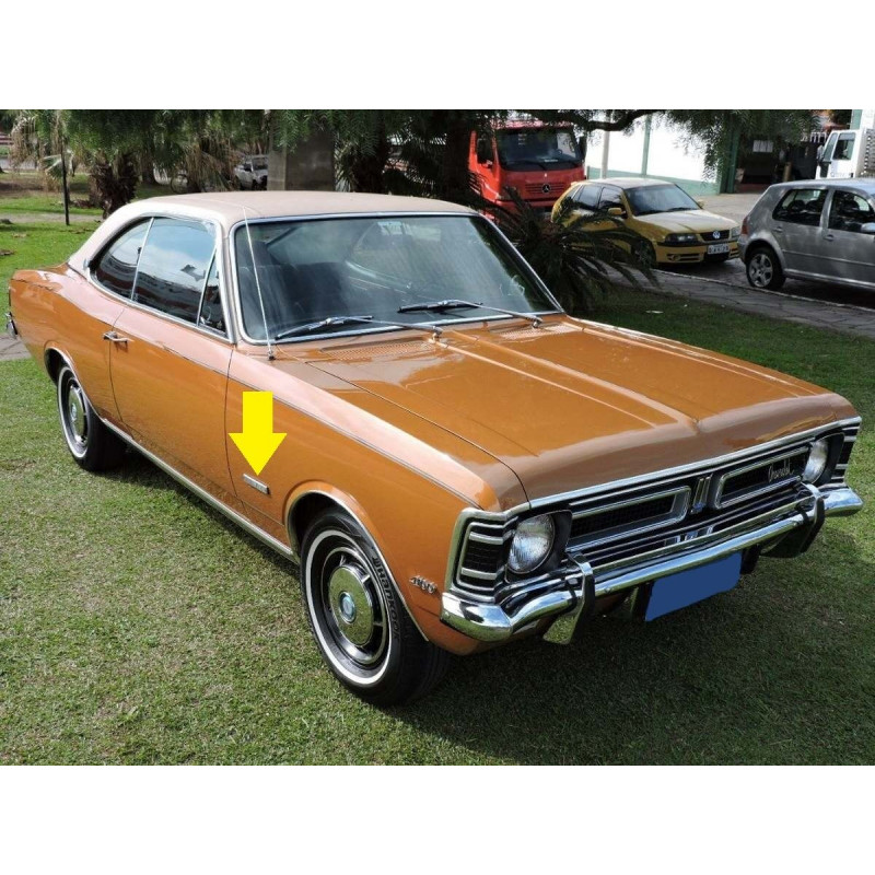 Emblema Opala De Luxo 1972 a 1978 Original Usado