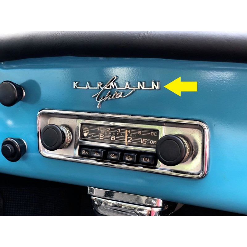 Emblema Painel Porta Luvas Volkswagen Karmann Ghia Novo