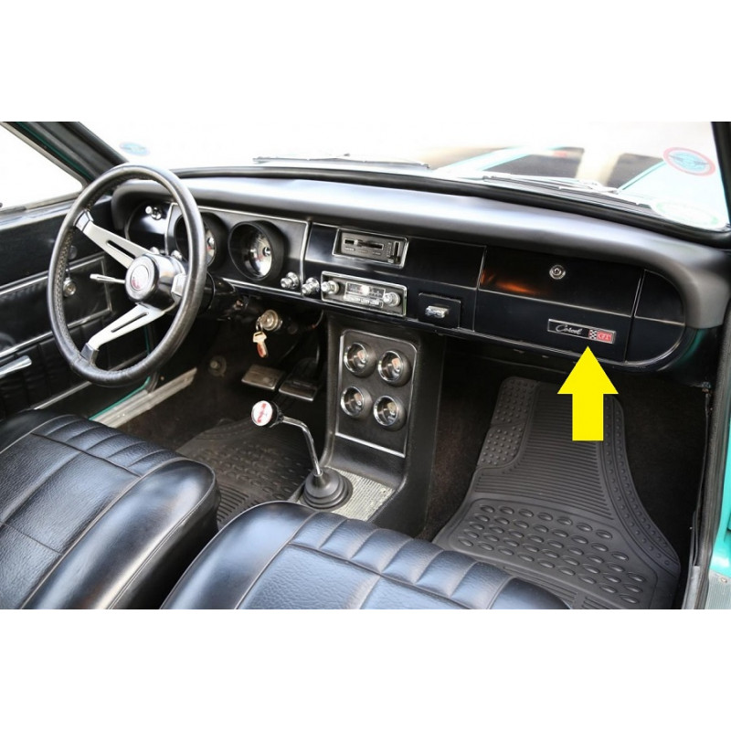 Emblema Porta Luvas Corcel I GT até 1977 Novo Cromado