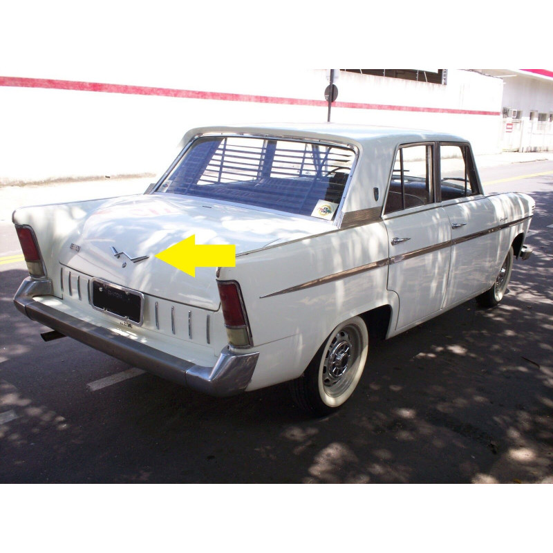 Emblema Maçaneta W Tampa Traseira Porta Malas Aero Willys 63 a 64