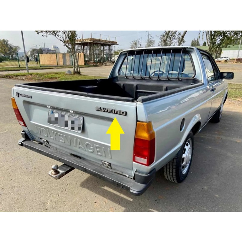 Emblema Saveiro da Tampa Traseira Saveiro Quadrada até 1990 Novo Plástico