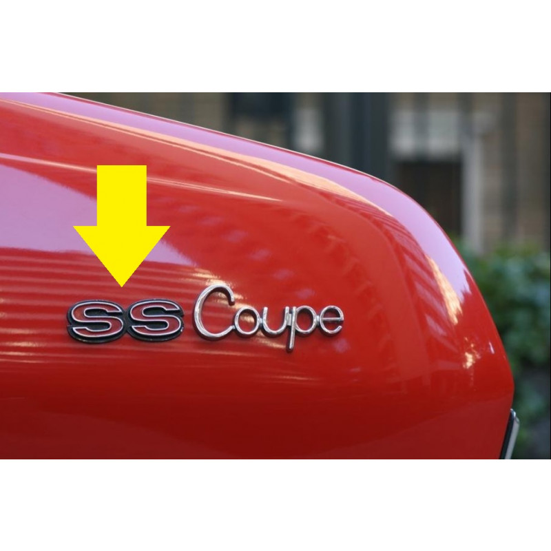 Emblema SS do Chevy Coupe Argentino Traseira Original Usado