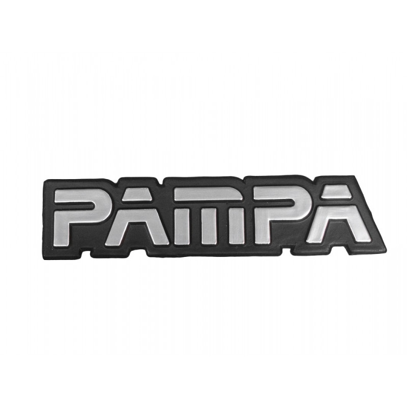 Emblema Letras Tampa Traseira Pampa após 1985 Prata Novo